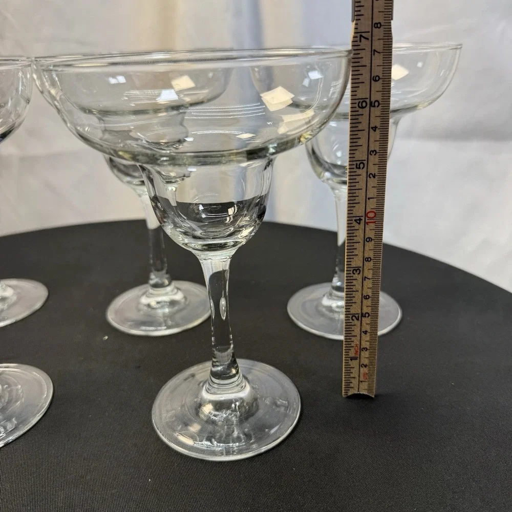 Set of (5)‎ Clear Margarita Glasses 6